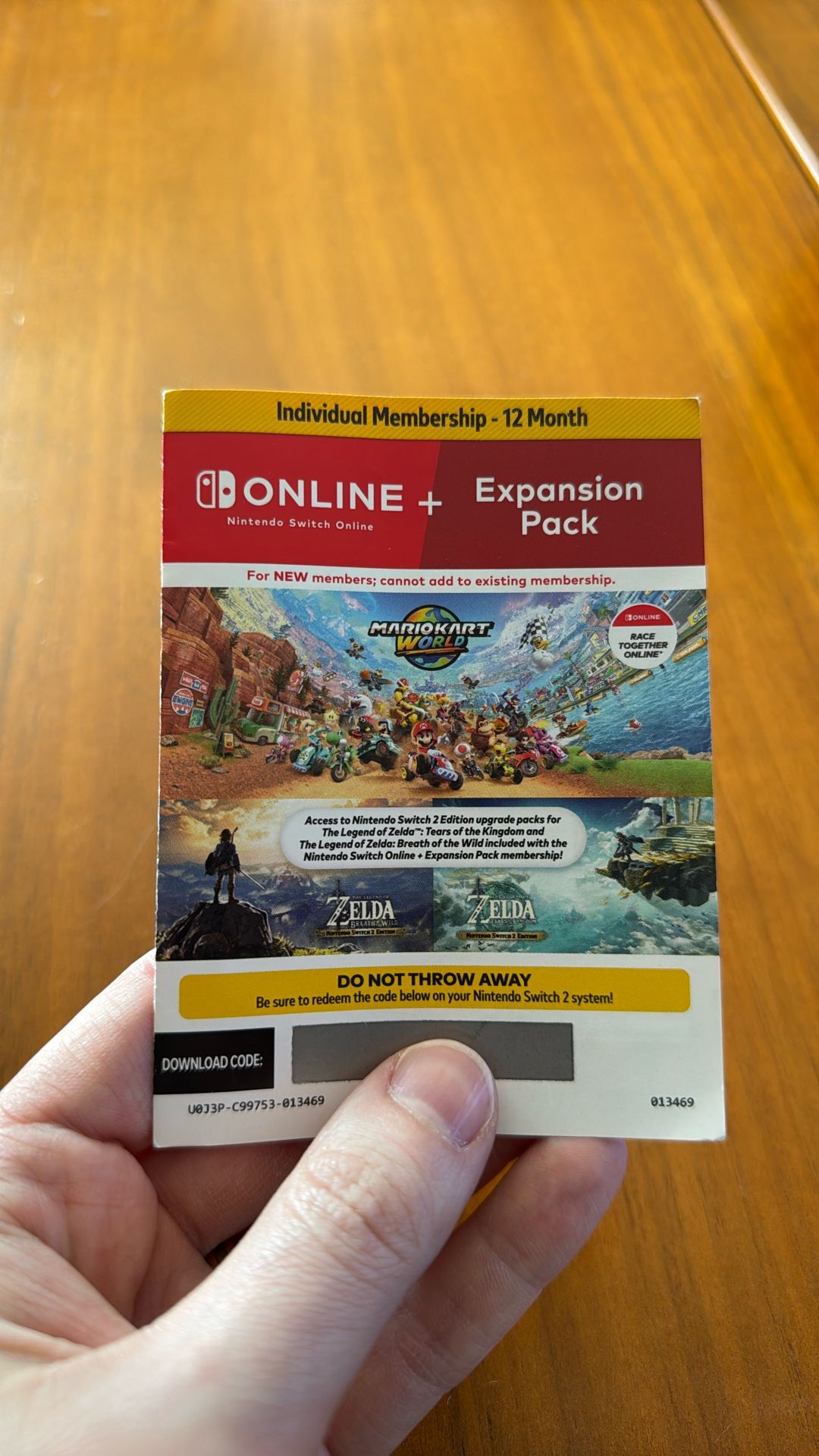 1 Year - Nintendo Switch Online + Expansion Pack Code