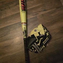 Base Ball Bat And Glove