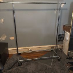 Adjustable Rolling Clothing Rack