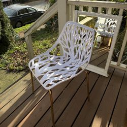 White And Gold Chairs