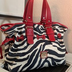 Dooney & Bourke Retro Zebra Collection Drawstring  Bag