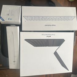 New Apple, iPad, smart keyboard, folio magic, keyboard, eye, pencil, 12 earbuds