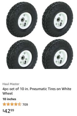 Set Of 4- 10” Pneumatic Tires 