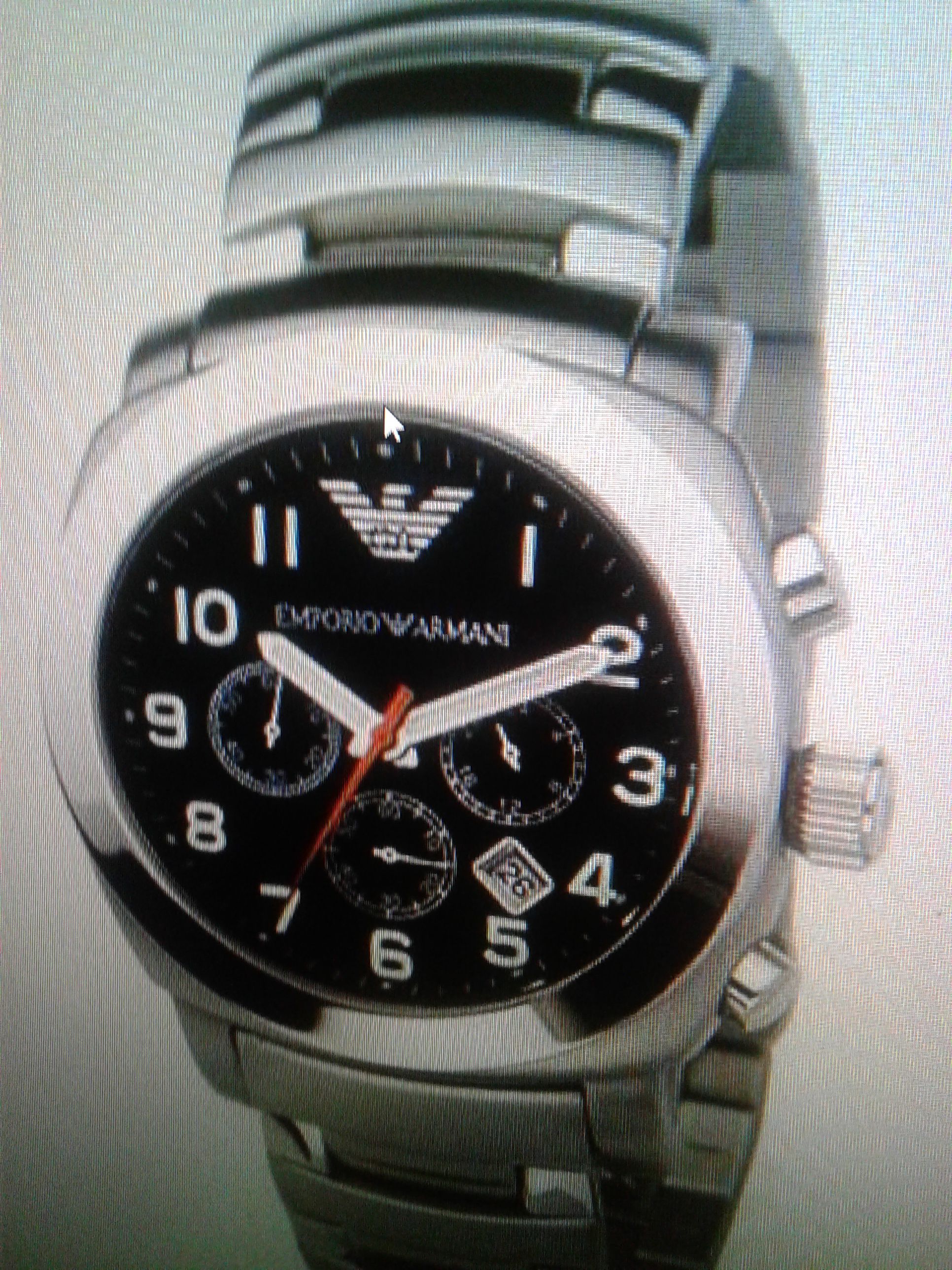 Armani authentic men's stainless steel watch
