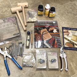 Group of Leather Crafting Materials