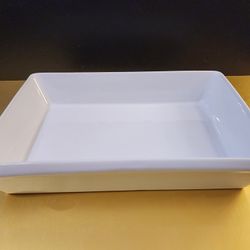 BIA Cordon Bleu Rectangular Baker, 12" X 8.25", 2.5 Qt., Classic White (Smooth)