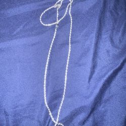 Silver Rope Necklace And Bracelet 