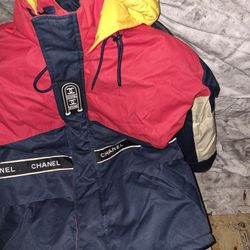 Chanel Vintage Color  Block Ski Jacket 