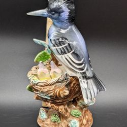 Japan Vintage Enesco Kingfisher Bird With Hungry Babies