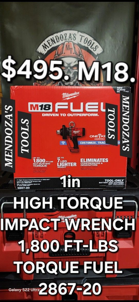 Milwaukee High Torque Impact Wrench 1in Fuel M18 