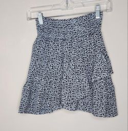 Whiteroom + cactus floral flowy ruffle mini skirt size S