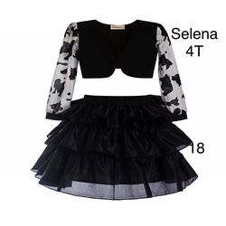 Selena Tejano Singer Cow print Halloween Performer Costume Girls 4T N Microphone