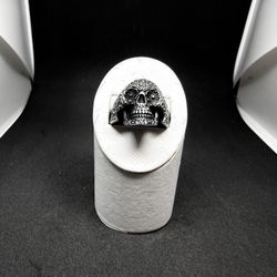 Sterling Silver Sugar Skull Ring – Size 12