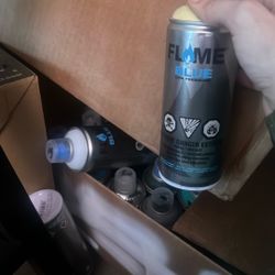 Flame Blue Mystery Color six pack (spray Paint)