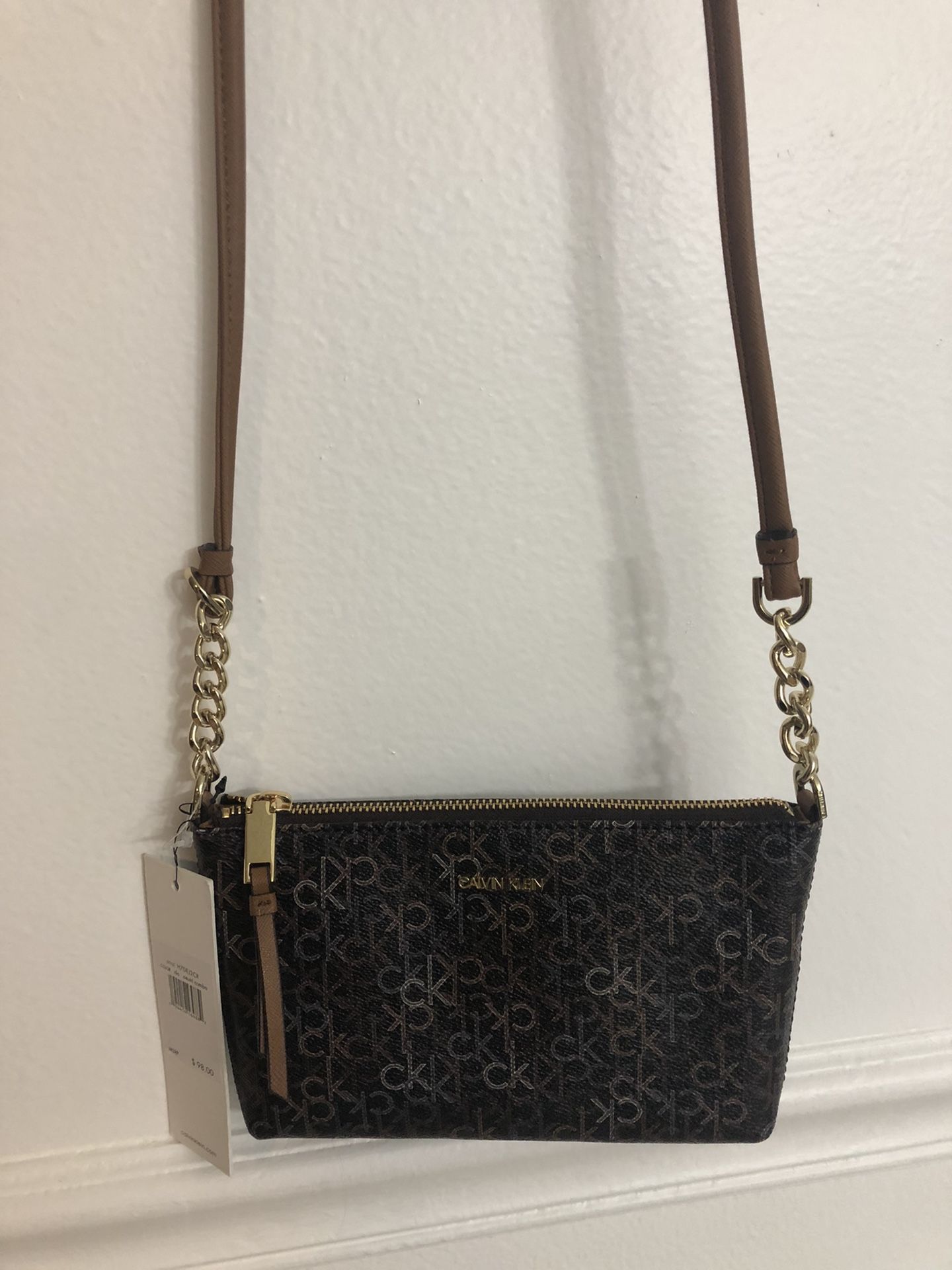 Calvin Klein Small Crossbody Chain Logo Bag