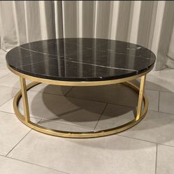 Marble coffee table CB2