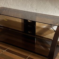 Luxury big glass tv stand entertainment