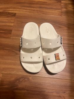 Crocs Classic Sandal Slides White with Jibbitz
