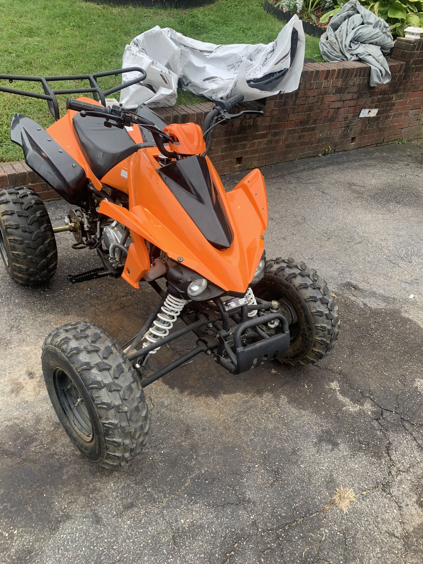 Orange Four Wheeler-250 / Blue Dirt Bike- 250 Ttr / Black Pit bike 125/ Black And White Small 60cc 