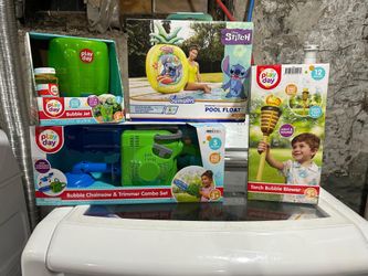 Play day bubble toys and Disney stitch swimways  pool float bundle