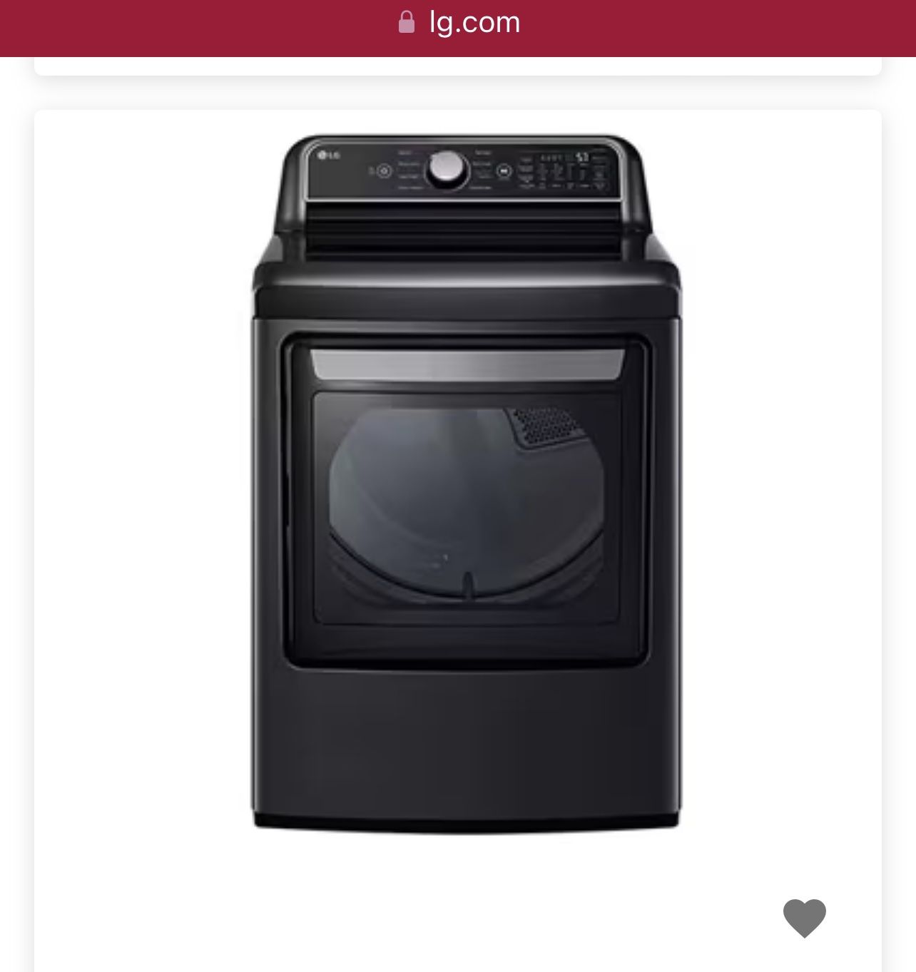 LG GAS DRYER