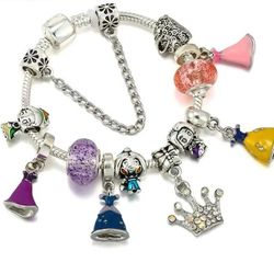 Disney Princess Dress Hot Chamrs Bracelet 