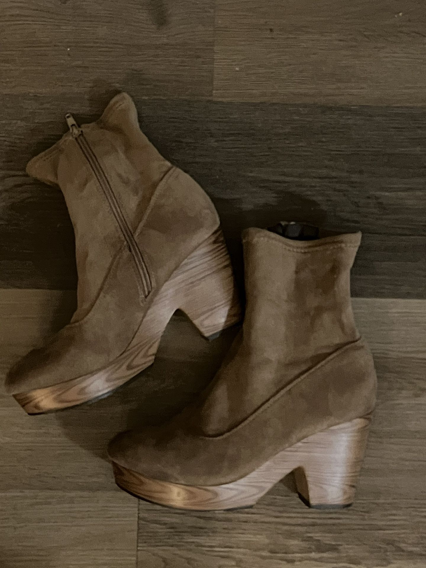 Suede Mid Calf Boots 