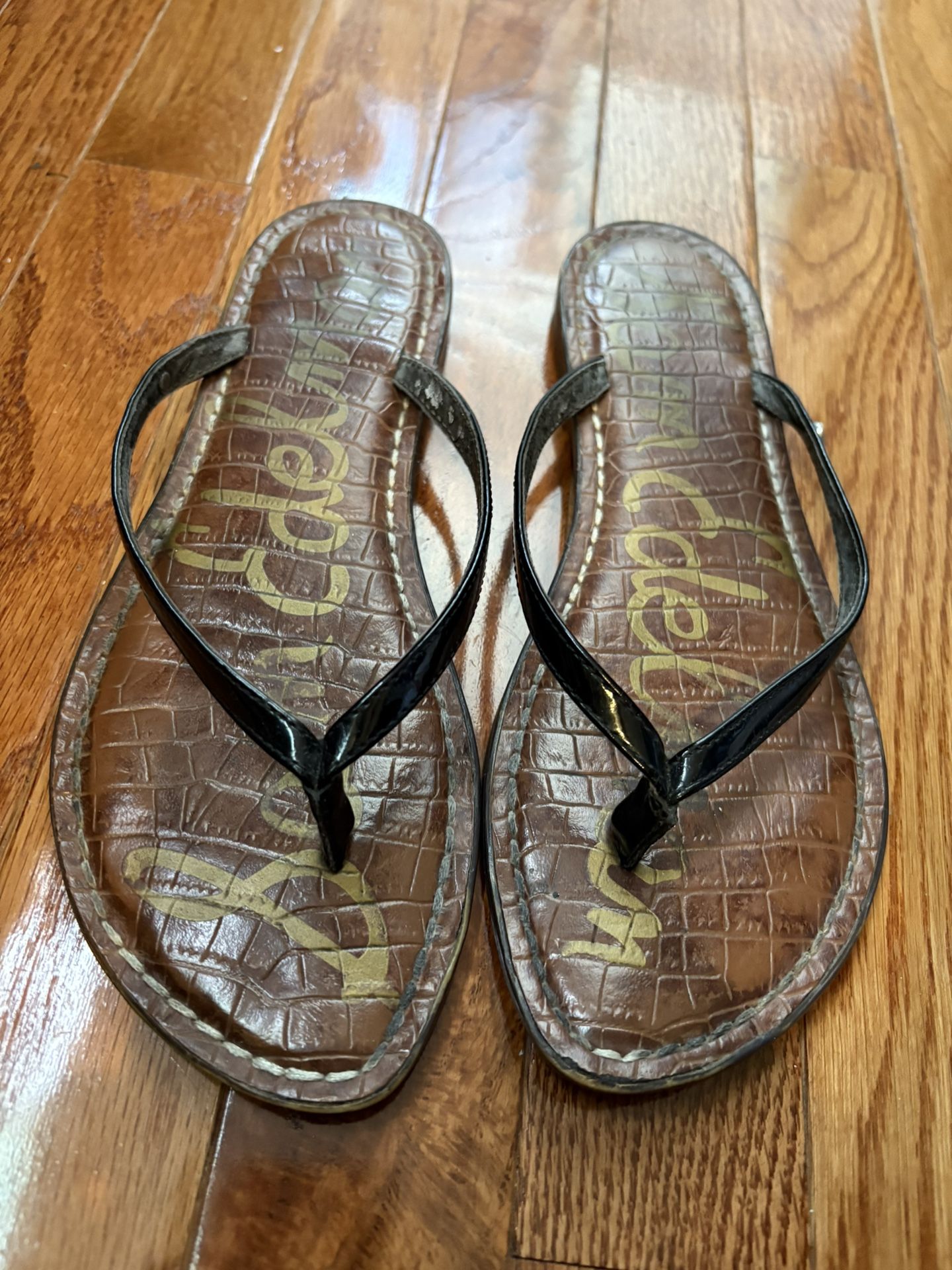Sam Edelman Size 8 Women’s Patent Leather Flip Flops 