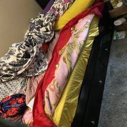 Twin-Twin ~ Black Both Twin Trundle Bed Frame