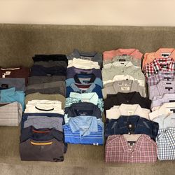 Men’s Clothing Lot - 60+ Items - Premium Brands Like Rhone, BR, Lulu, Ted Baker, and more!