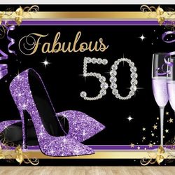 50th Birthday Backdrop/Banner