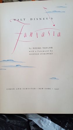 Fantasia Disney book collectors item