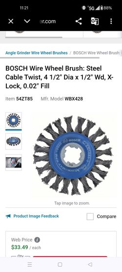 Bosch wire wheel carbon steel stringer bead knotted with X Lock