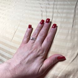 Pink Rose Quartz In Sterling Silver Size 7, 7.5 And 8