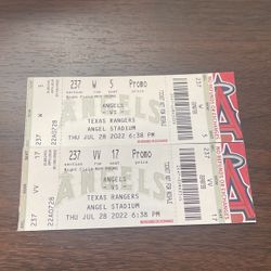 ANGELS V RANGERS tickets 