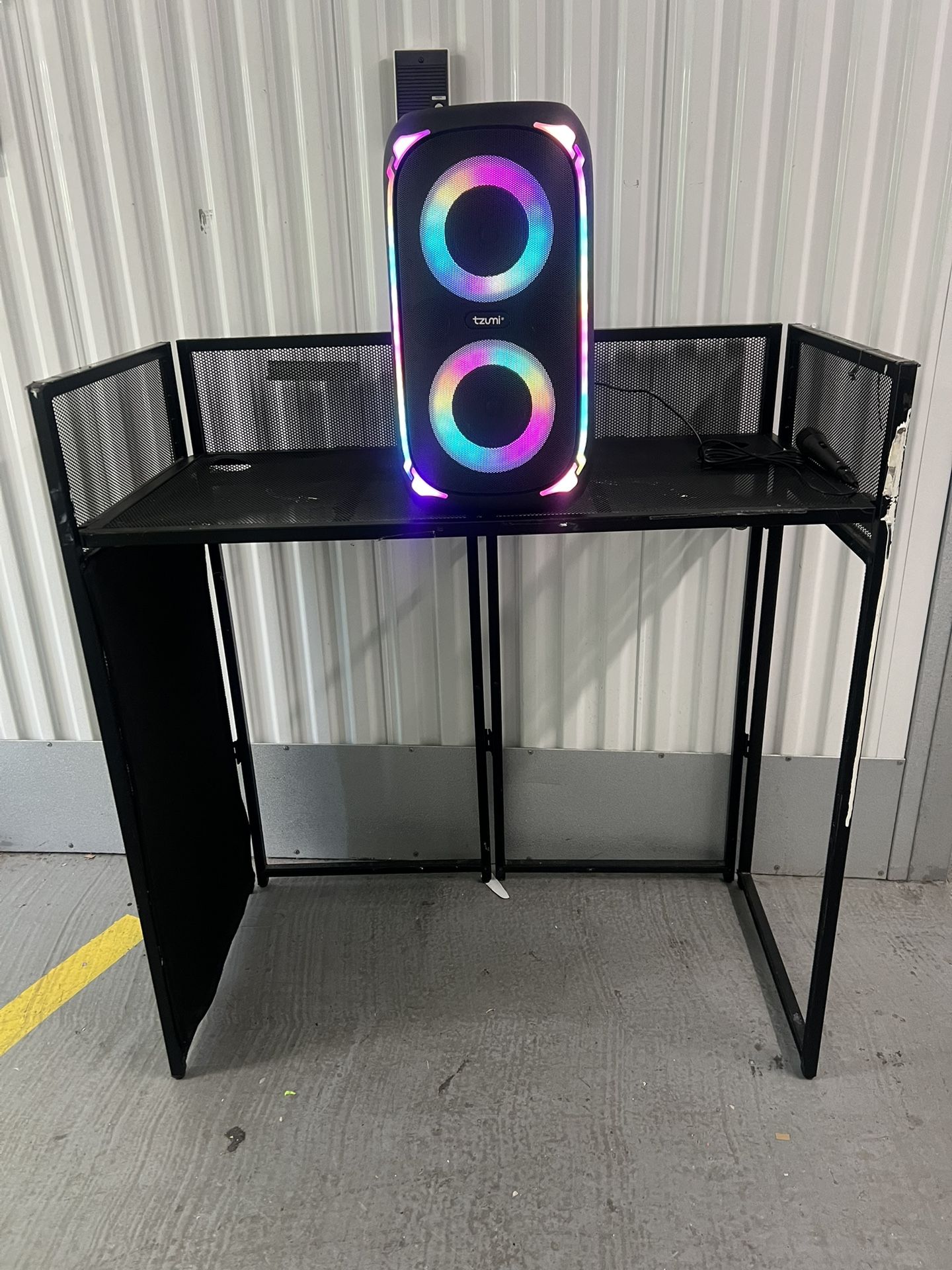 Rockville ROCKBOOTH XL DJ Event Booth Facade w/Built in Table+Travel Bag+Scrims