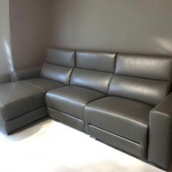 🛋 Genuine Leather Recliner Sectional