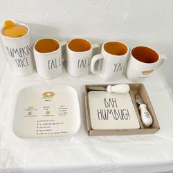 Set De 8 Piezas De Rae Dunn De Otoño Usado/Nuevo