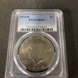 1974-D Eisenhower Dollar PCGS MS65 