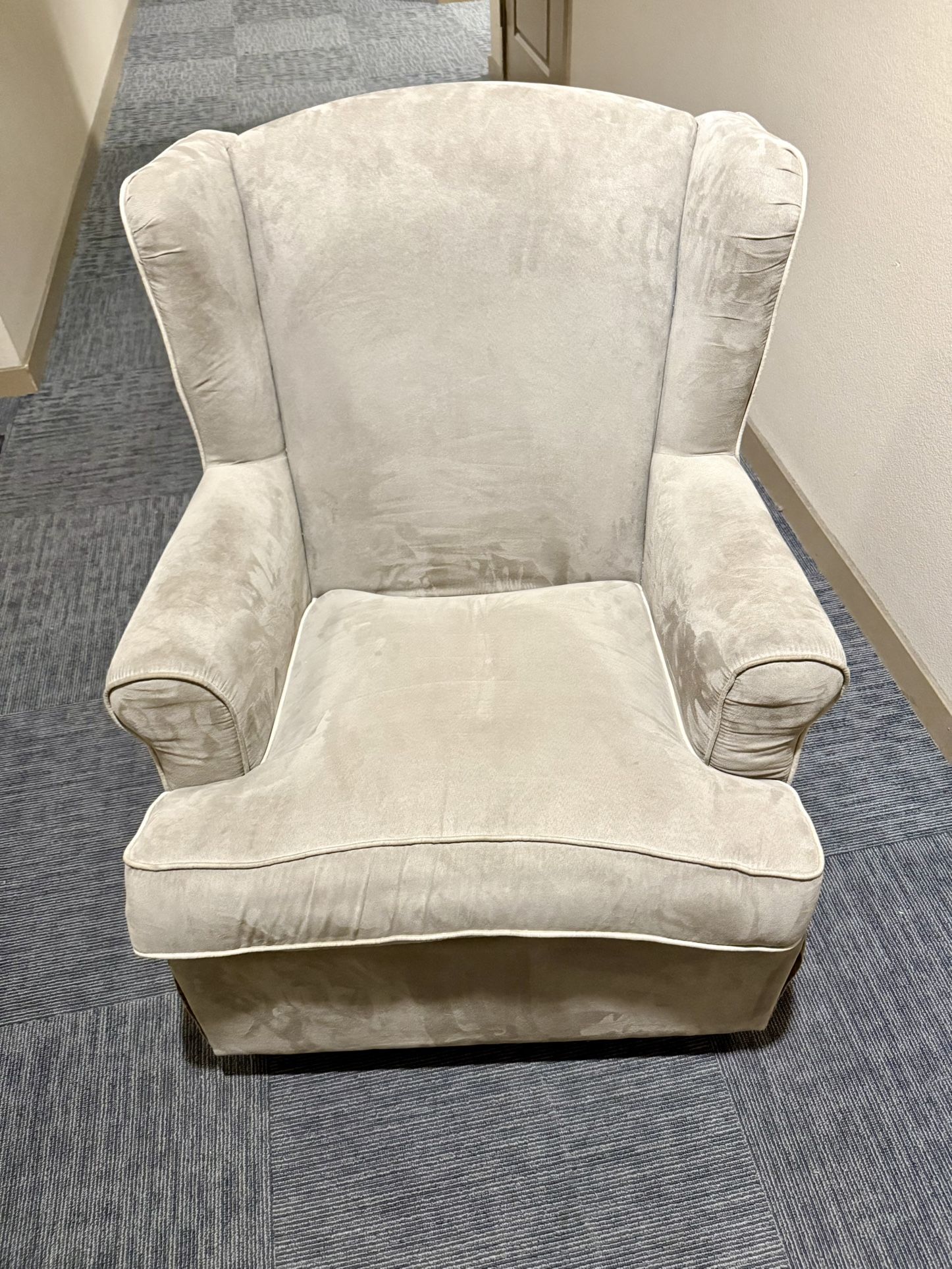 Tan Swivel Gliding Recliner Chair 