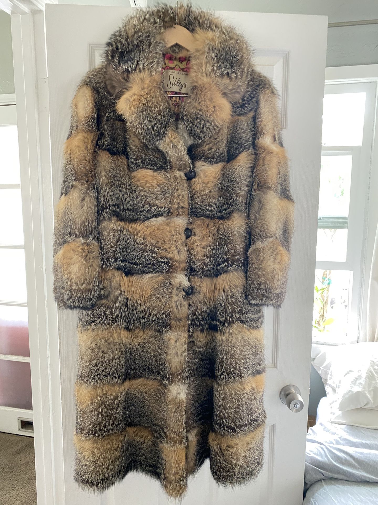 Vintage Sibley’s Full Length Fur Coat Women’s Size SP