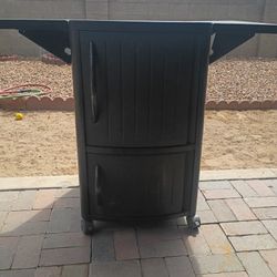 Suncast Portable Outdoor Serving Station Patio Cabinet