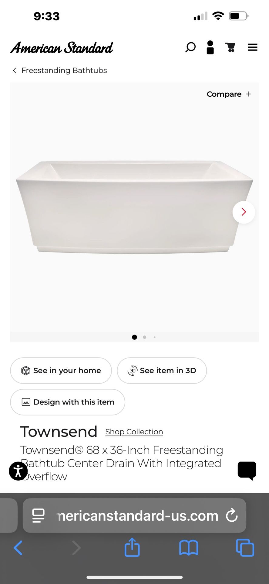 American Standard Freestanding Tub - Townsend