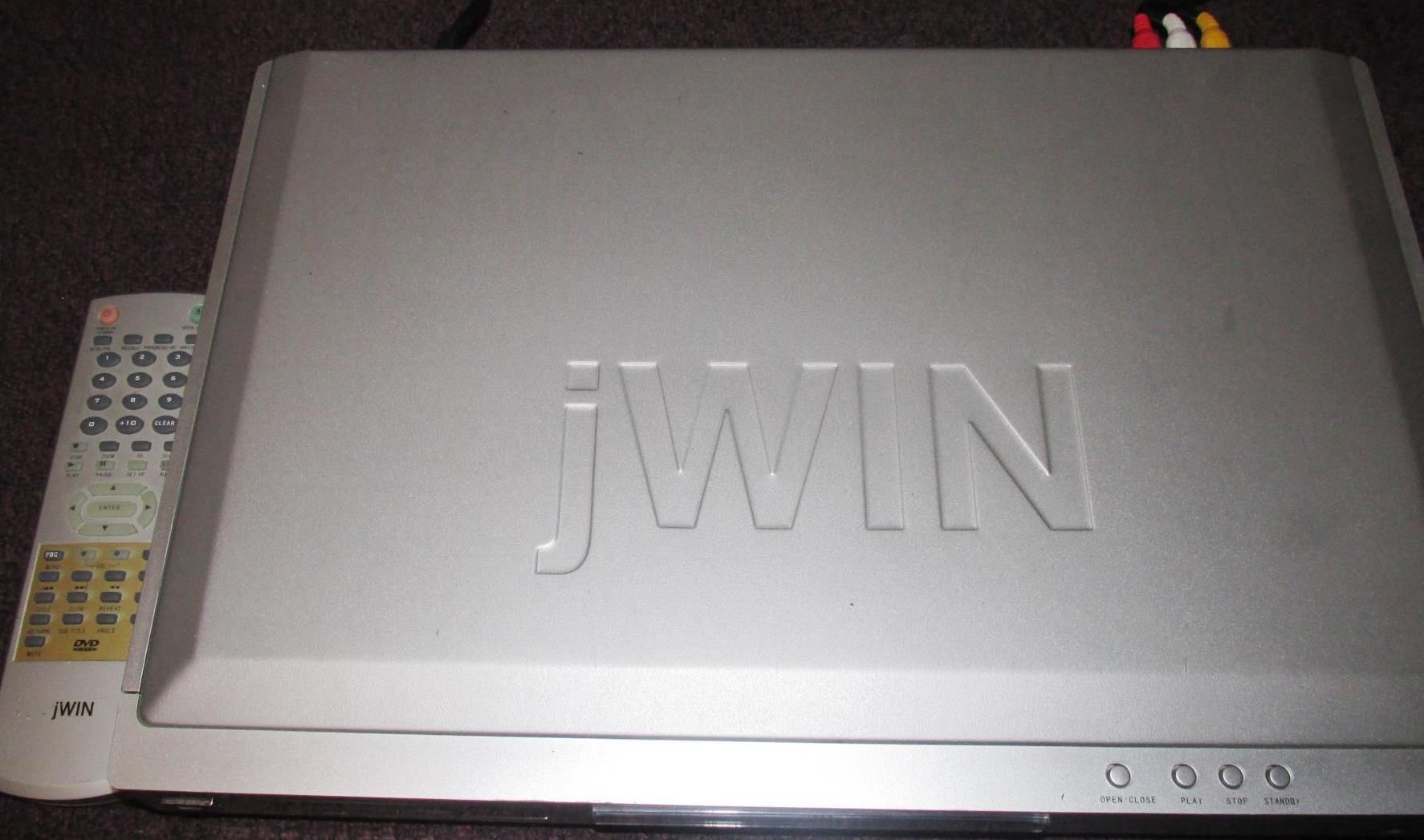 JWIN JD-VD203 DVD SILVER GRAY PLAYER WITH REMOTE( BATTERIES INCLUDED