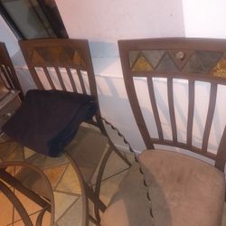 Glass Dinner Table 4 Chairs 120 Obo