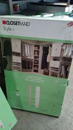 Closetmaid corner floor tower mahogany color