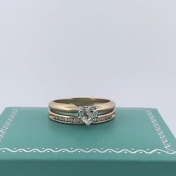 14k yellow gold 0.73ct Diamond Ring set size 7