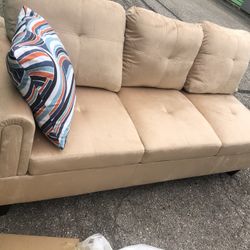 New Left Arm Sofa Beige Color Great For Small Places