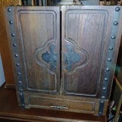 Antique Or Vintage Portable Liquor Cabinet Bar 