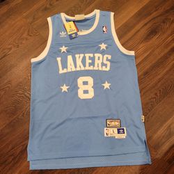NWT Kobe Bryant Los Angeles Lakers RARE Blue Vintage RETRO THROWBACK JERSEY LARGE